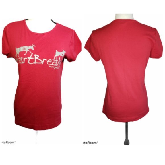🔥Clearance🔥 BOWTECH - Red Short Sleeved Heartbreaker T-Shirt Size Large - Picture 1 of 7